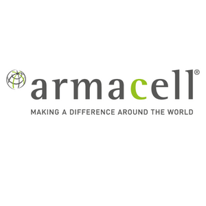 Wort- und Bildmarke der Armacell GmbH mit dem Schriftzug "Making a difference around the world"